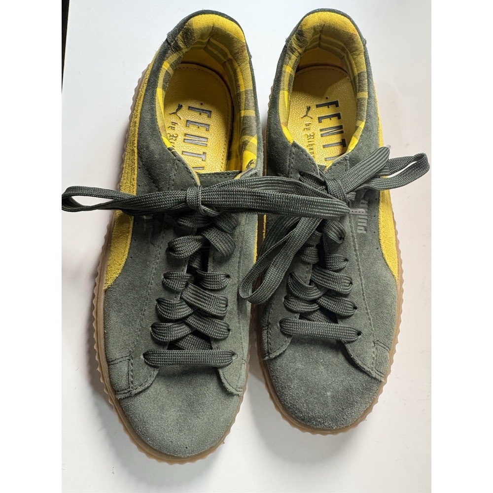 Fenty X Puma Cleated Creeper Rosin Green Women's Size 9M Platform Casual